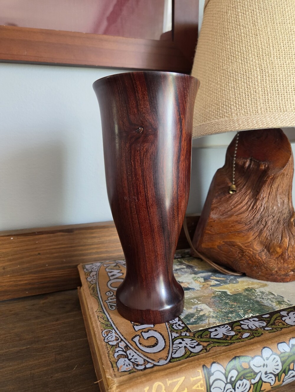 Ironwood Vase - Artisan Made Turned Wood Vase Vintage